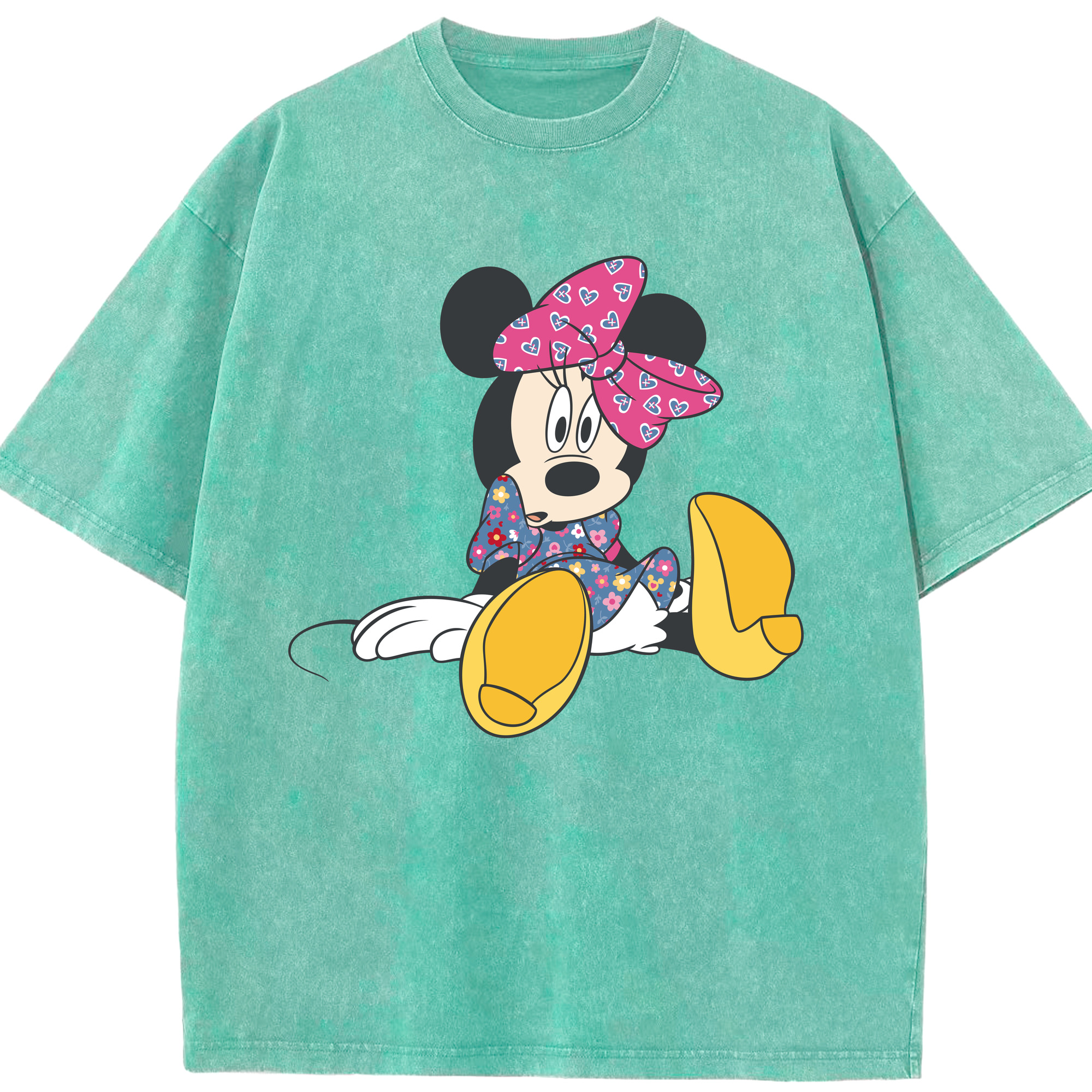 （画像用） ミッキーマウス Mickey Mouse 綿100% ヴィンテージ風 半袖Tシャツ（フロントプリント）
